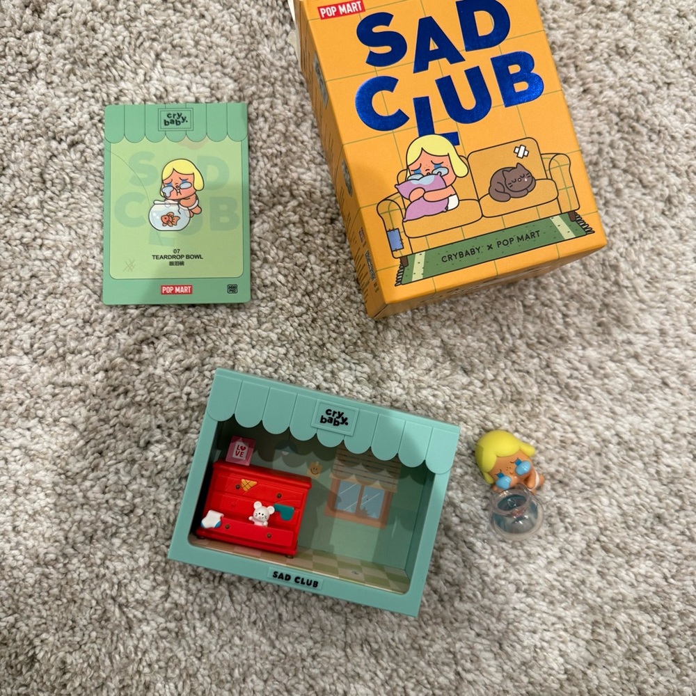 Pop Mart Crybaby Sad Club 07 Teardrop Bowl